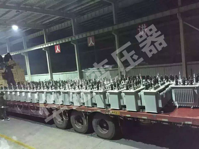 枣庄非晶合金变压器发货现场